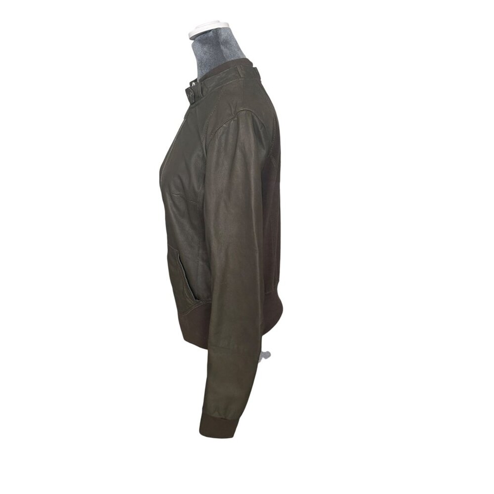 Brogden Womens Leather Jacket L Brown - Picture 3 of 6